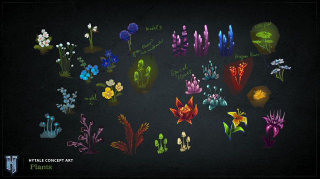 Voici quelques plantes qui seront dans Hytale
